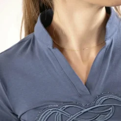 Hot - Polo manches courtes femme Iliana gris T-Shirts Et Baselayers