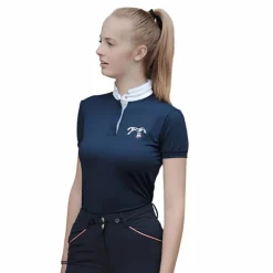 Polos Et Chemises|Polos Et Chemises*Pénélope - Polo manches courtes de concours femme Madrid Marine
