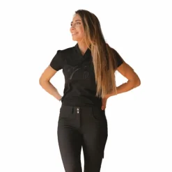 T-Shirts Et Baselayers*Pénélope - Polo manches courtes junior Iliana Noir