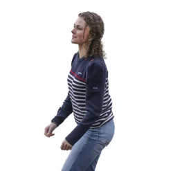 Hot - Pull manches longues femme Maelle / écru / rouge Pulls Et Gilets