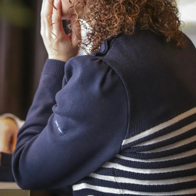 Hot - Pull manches longues femme Maelle / écru / rouge Pulls Et Gilets