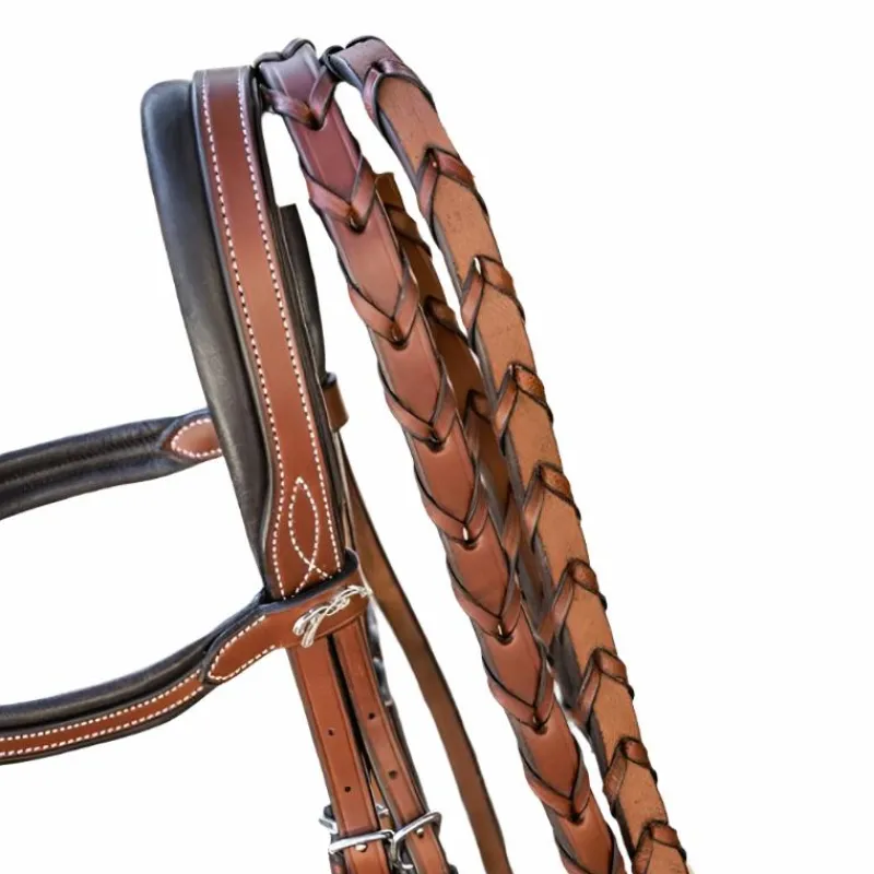 Online - Rênes tressé US noisette Rênes Et Arrêtoirs De Rênes