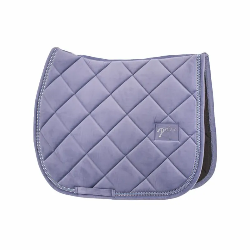 Tapis De Selle Poneys|Tapis De Selle*Pénélope - Tapis de selle New Strass gris Bleu