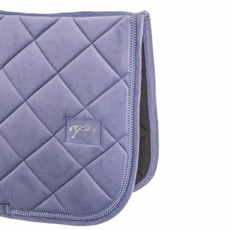 Tapis De Selle Poneys|Tapis De Selle*Pénélope - Tapis de selle New Strass gris Bleu