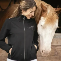 Pulls Et Gilets*Pénélope - Veste Tweeny strass Noir