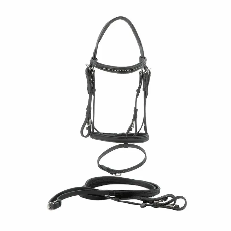 Bridons Poneys|Bridons*Privilège Equitation Privilege Equitation - Bridon Biarritz avec rênes Noir