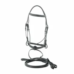 Bridons Poneys|Bridons*Privilège Equitation Privilege Equitation - Bridon Dinard combiné avec rênes Noir