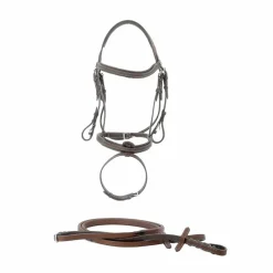 Bridons Poneys|Bridons*Privilège Equitation Privilege Equitation - Bridon Cabourg combiné avec rênes marron Havane