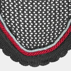 Bonnets Pour Chevaux|Cso*Privilège Equitation - Bonnet Palm Beach gris/argent/rouge