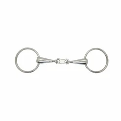Clearance - Mors simple double brisure lien plat Mors Deux Anneaux|Mors Poneys