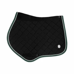 Tapis De Selle Poneys|Tapis Cso/ Mixtes*Pro Confort - Tapis de selle Dynamix 3D mesh velours / jungle green Noir