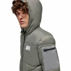 Blousons Et Manteaux|Blousons Et Manteaux*RG Italy - Doudoune manches longues homme Hooded Puffer kaki Vert