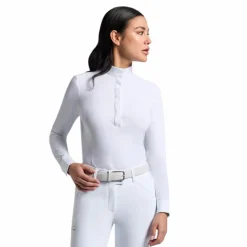 Polos Et Chemises*RG Italy - Polo de concours manches longues femme Competition Blanc