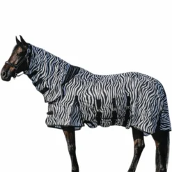 Couvertures Poneys|Couvertures Et Chemises*Riding World - Chemise anti-mouches mesh Combo Belly zebre Blanc