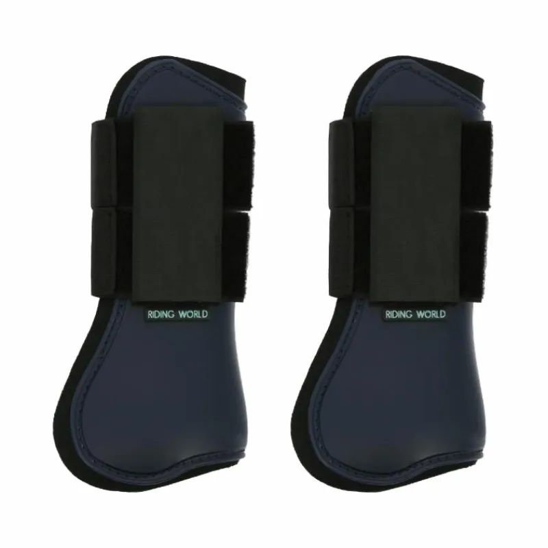 Guêtres Ouvertes Poneys|Guêtres Ouvertes*Riding World - Guêtres protège-tendons x2 Marine