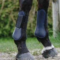 Guêtres Ouvertes Poneys|Guêtres Ouvertes*Riding World - Guêtres protège-tendons x2 Marine