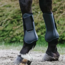 Guêtres Ouvertes Poneys|Guêtres Ouvertes*Riding World - Guêtres protège-tendons foncé x2 Vert