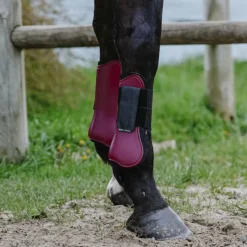 Guêtres Ouvertes Poneys|Guêtres Ouvertes*Riding World - Guêtres protège-tendons x2 Bordeaux