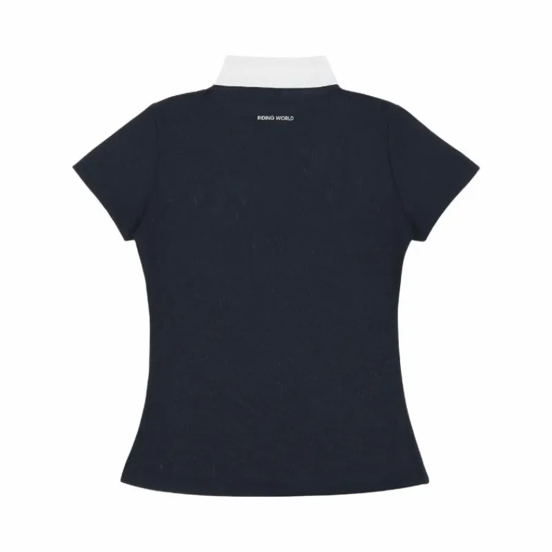 Polos Et Chemises*Riding World - Polo de concours manches courtes femme Roxane Marine