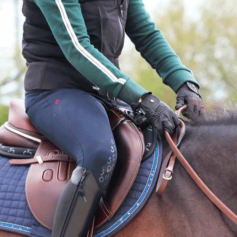 Clearance - Gants d'équitation Grip noir Cso|Gants D'Équitation