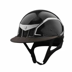 Casques D'Équitation À Visière Standard|Casques D'Équitation*Samshield - Casque XJ Miss carbone chrome (avec mousse) Noir