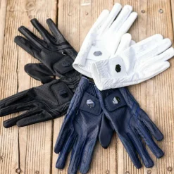 Gants D'Équitation*Samshield - Gants V-Skin blazon / noir chrome Marine