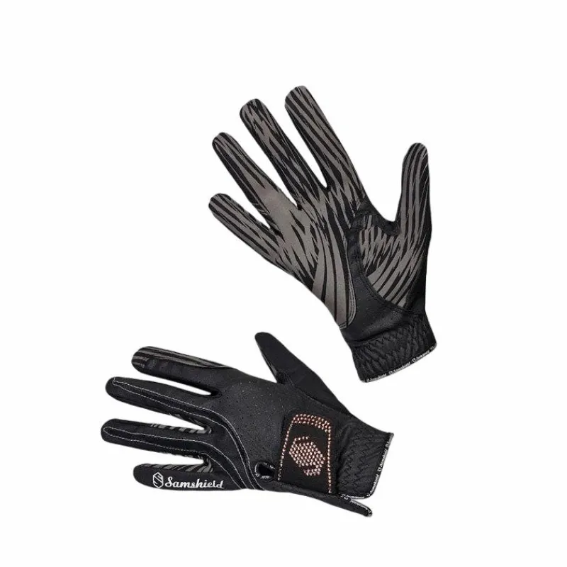 Gants D'Équitation*Samshield - Gants V-Skin swarovski rose gold Noir