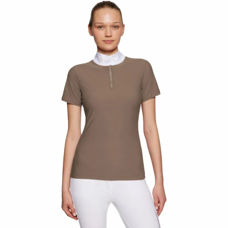 Polos Et Chemises*Samshield - Polo de concours manches courtes femme Roxy Premium camel Marron