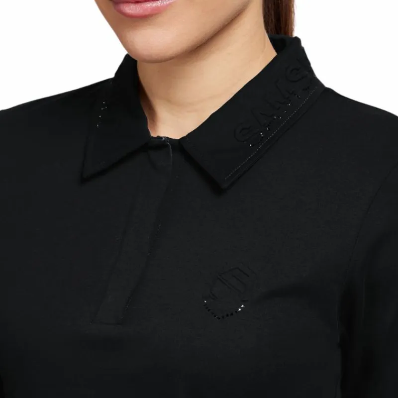 Hot - Polo manches longues femme Lucie mesh Polos Et Chemises