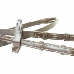 Rênes Et Arrêtoirs De Rênes*Antarès Sellier Signature by Antarès - Rênes caoutchouc cuir 5/8 16mm havane Marron