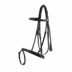 Bridons|Cso*Stübben - Bridon Leitrim 2300 muserolle combinée //laiton Noir