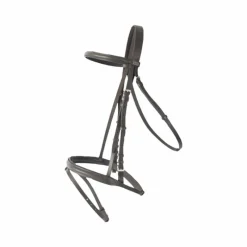 Bridons Poneys|Bridons*TdeT -  Bridon avec rênes Sisley muserolle combinée havane foncé