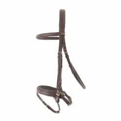 Online - Bridon et rênes Kessel muserolle Pull-back havane foncé Bridons Poneys|Bridons