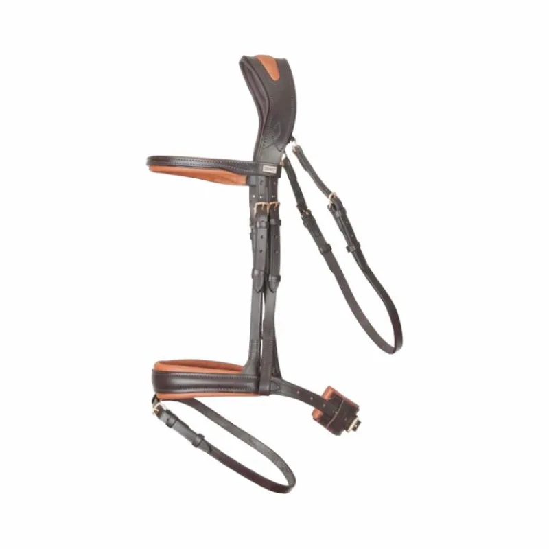 Sale - Bridon et rênes têtière anatomique Matisse marron/ Bridons Poneys|Bridons