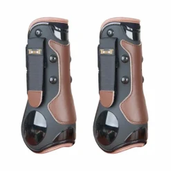 Discount - Guêtres ouvertes coques et cuir / marron Guêtres Ouvertes Poneys|Guêtres Ouvertes