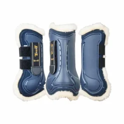 Cso|Guêtres Ouvertes*TdeT - Guêtres ouvertes Design avec doublure mouton marine x2