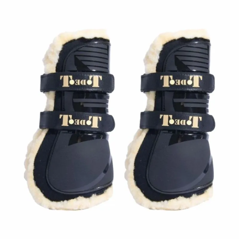 Guêtres Ouvertes|Cso*TdeT - Guêtres ouvertes doublés mouton synthétique noir x2