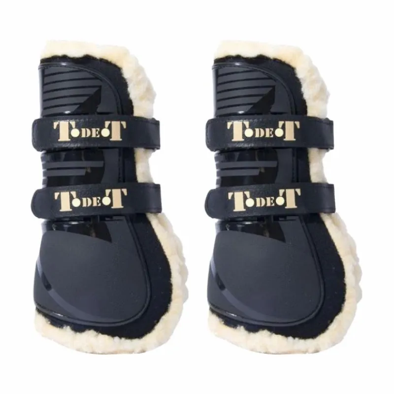 Guêtres Ouvertes|Cso*TdeT - Guêtres ouvertes doublés mouton synthétique noir x2