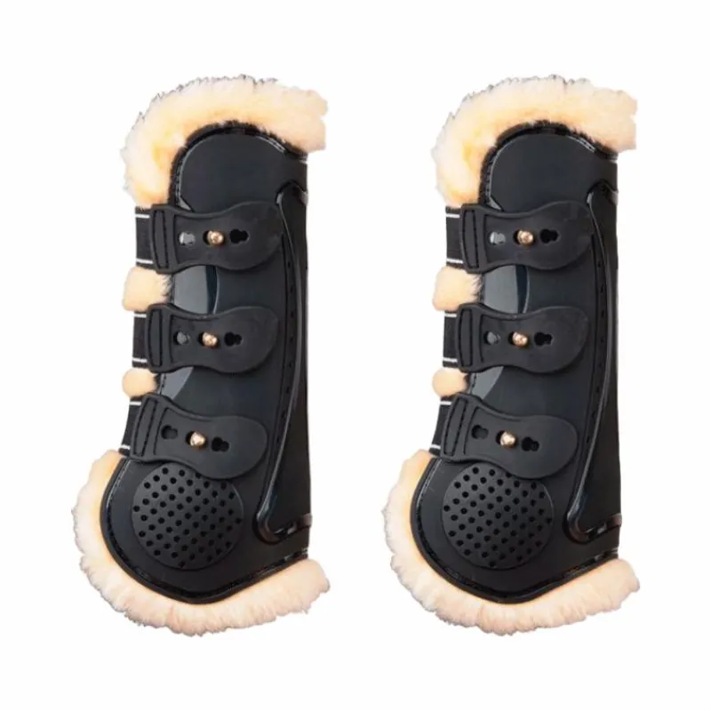 Outlet - Guêtres proteck' compet doublure mouton noir/naturel x2 Guêtres Ouvertes|Cso