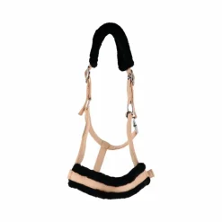 Licols Poneys*TdeT - Licol en nylon et mouton pêche/ noir Orange