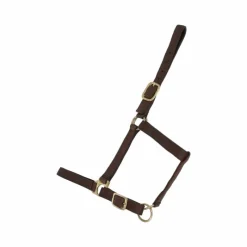 Sale - Licol synthétique doublé suédine foncé Licols Poneys|Licols En Nylon