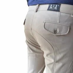 Pantalons D'Équitation|Pantalons D'Équitation*TdeT - Pantalon d'équitation homme Ultime basanes en peau taupe Marron
