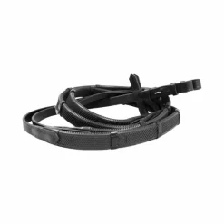 Rênes Et Arrêtoirs De Rênes Poneys|Rênes Et Arrêtoirs De Rênes*TdeT - Rênes caoutchouc arrétoirs petits picots noir