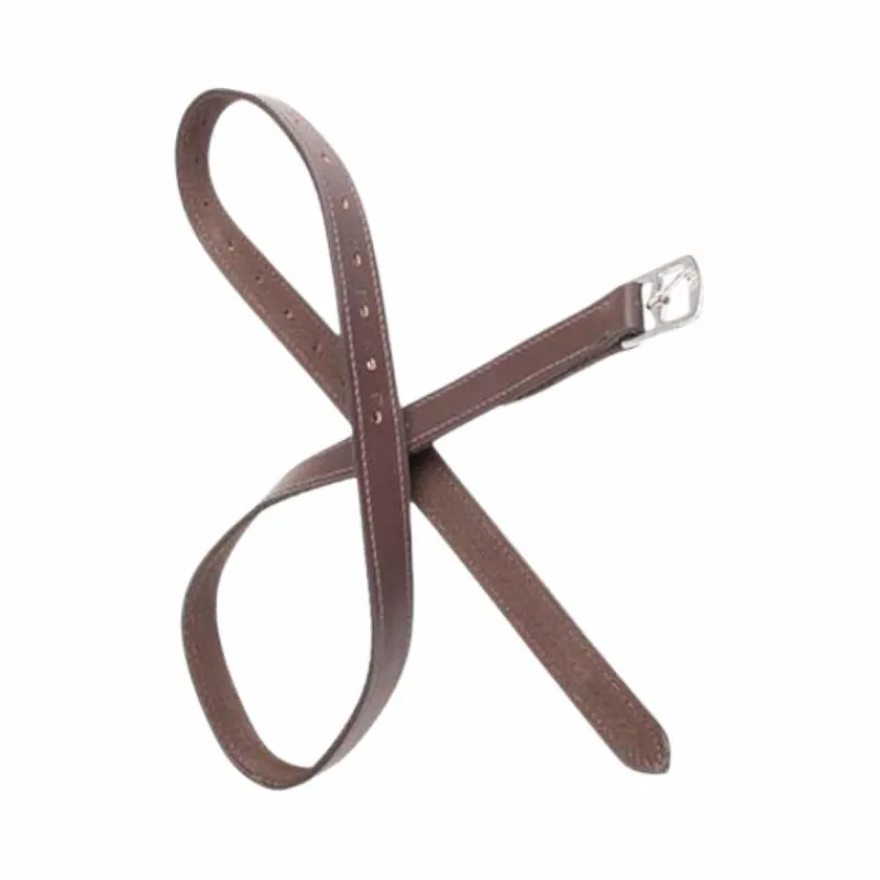 Étrivières*TdeT - Étrivière cuir et nylon havane foncé