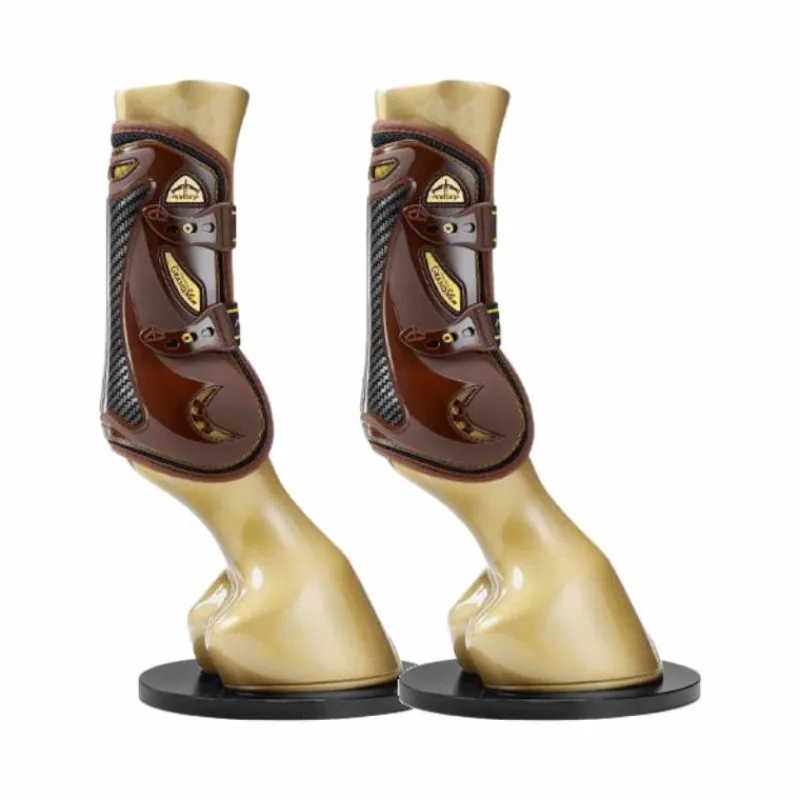 Guêtres Ouvertes|Cso*Veredus - Guêtres ouvertes Grand Slam Carbon Gel Marron / Or x2