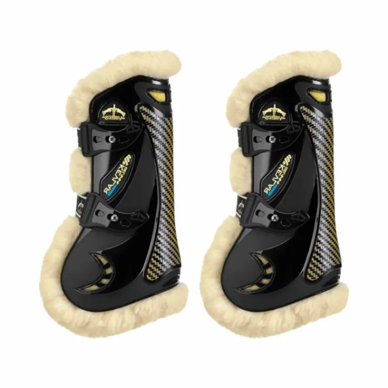 Guêtres Ouvertes|Cso*Veredus - Guêtres ouvertes Kevlar Gel Vento Save the Sheep Noir x2